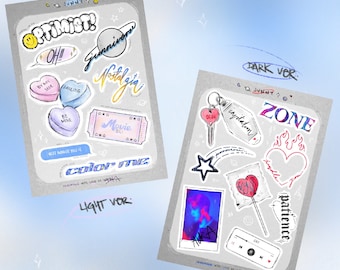 JUNNY (주니) Song Title Stickers | Light & Dark Ver.