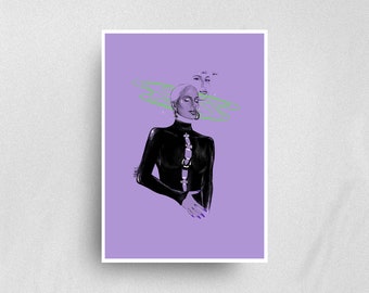 Snoh Aalegra Violet Skies Open Edition Art Print