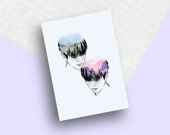 JUNNY (주니) Inside The Sober Mind Inspired Art Print Postcard Photocard