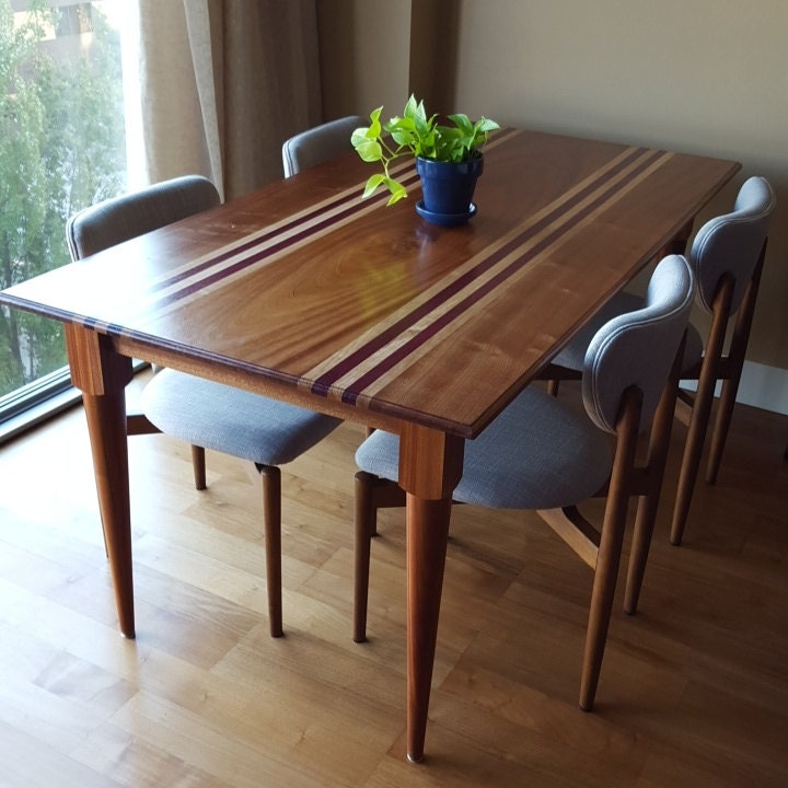 Custom Mid Century Inspired Dining Room Table With Custom Serving Tray ...