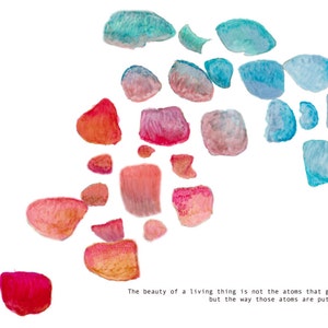 Carl Sagan Art Print &quot;The Beauty of a Living Thing ...&quot; 11 x 8.5 in. Artwork