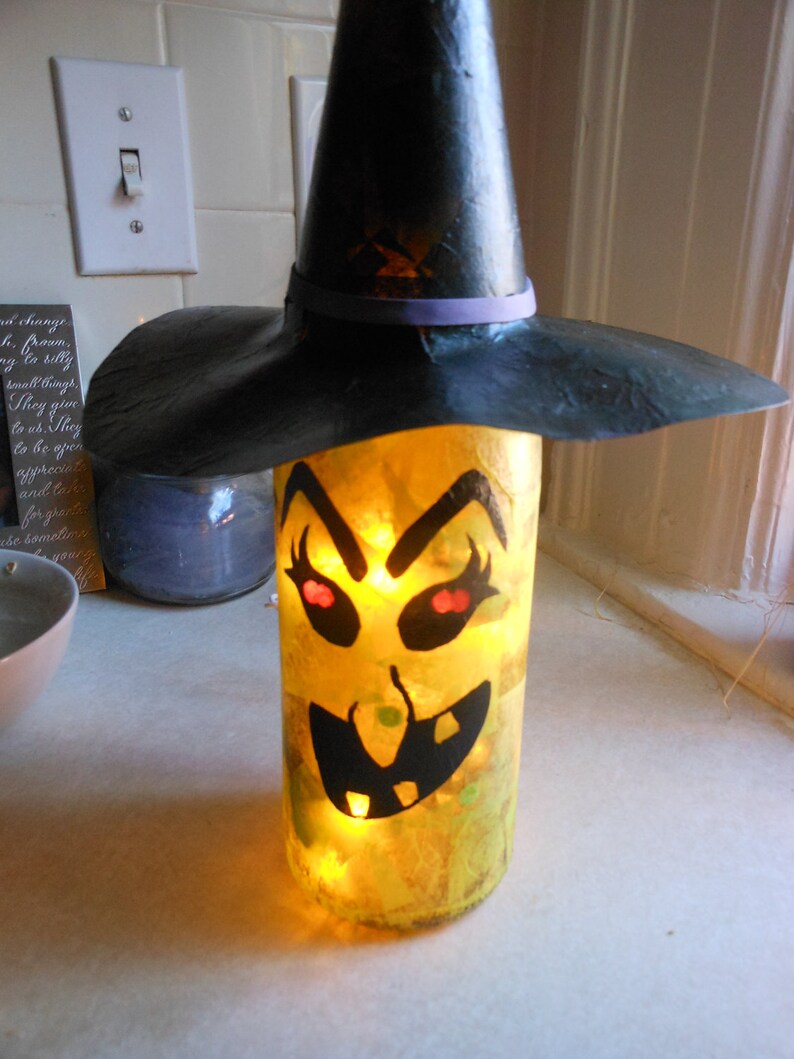 Holiday wine bottle lights. set of 4 | Etsy