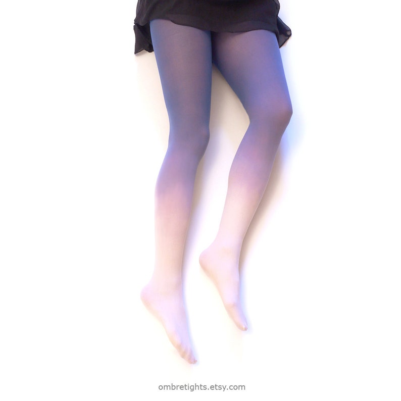 Ombre Tights. WISTERIA Hand dyed image 2