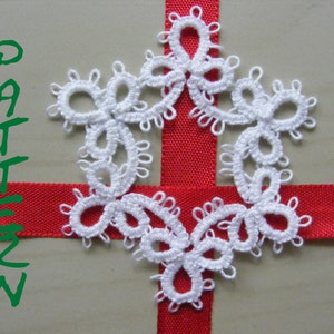 Needle Tatted Snowflake Ornament Pattern and Tutorial  - PDF file