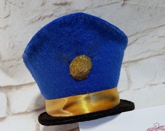 Mini Police Cap, Mini Sheriff Hat, Mini Brimmed Cap, Mini Police Themes Hats, Mini Hats, Mini Costumes Hat, Mini Hat for Adults, Kids & Pets