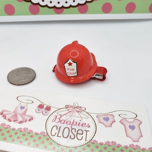 Itsy Bitsy Fire Chief Hat Barrette, Adult Barrette, Children&#39;s Barrette, Pet Barrette, Mini Fireman Barrette