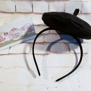 Beret Mini Hat Headband for Adults & Children, Baby Headbands, Mini Beret hats, French Beret Hat for Girls, Madeline Hats, Mini Hat, Pet Hat