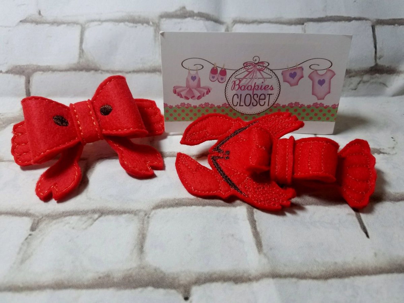 Lobster 3D Bow Barrette or Headband Crab 3D Bow Barrette or Etsy