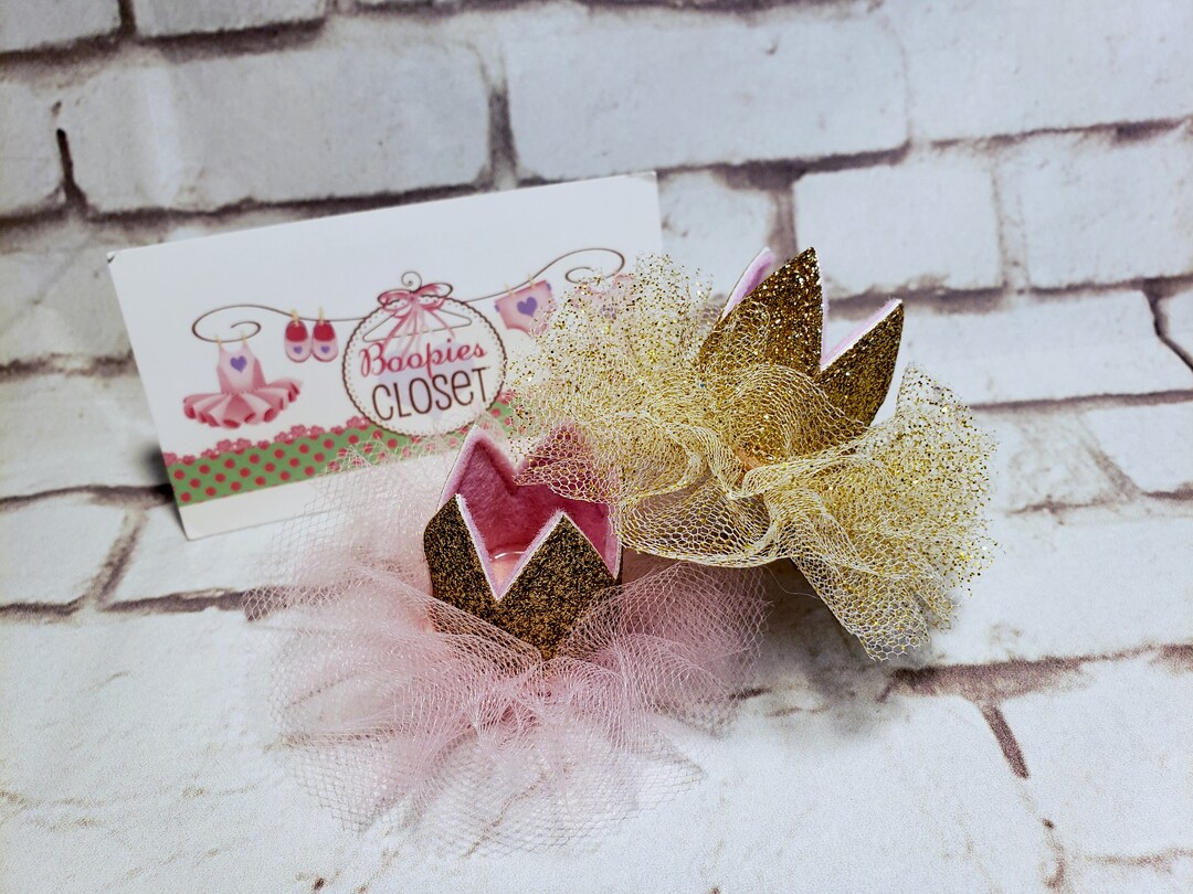 Mini Crown Barrettes, Crown Hair Barrettes for Baby & Girls, Newborn