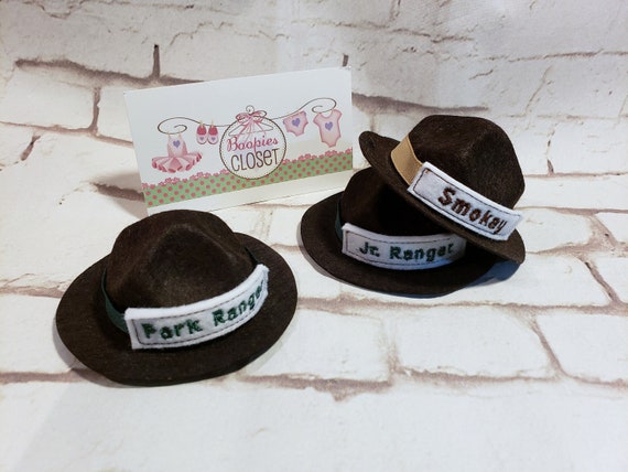 Park Ranger Mini Hat: Embroidered Costume Hat for Adults, Children, Pets