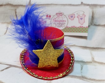 Patriotic Mini Top Hat: Uncle Sam 4th of July Hat with Gold Star