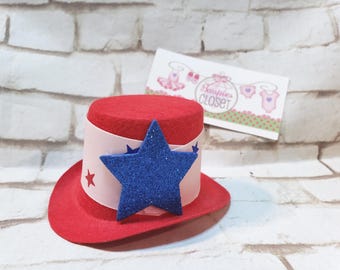 Patriotic Mini Top Hat: Uncle Sam 4th of July Hat