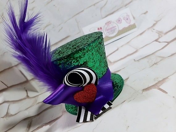Sparkle Mad Hatter Mini Top Hat Fascinator: Custom