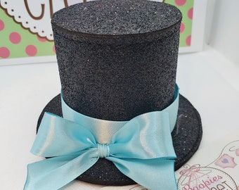 Oversized Mini Top Hat with Ribbon: Gothic, Victorian, Steampunk