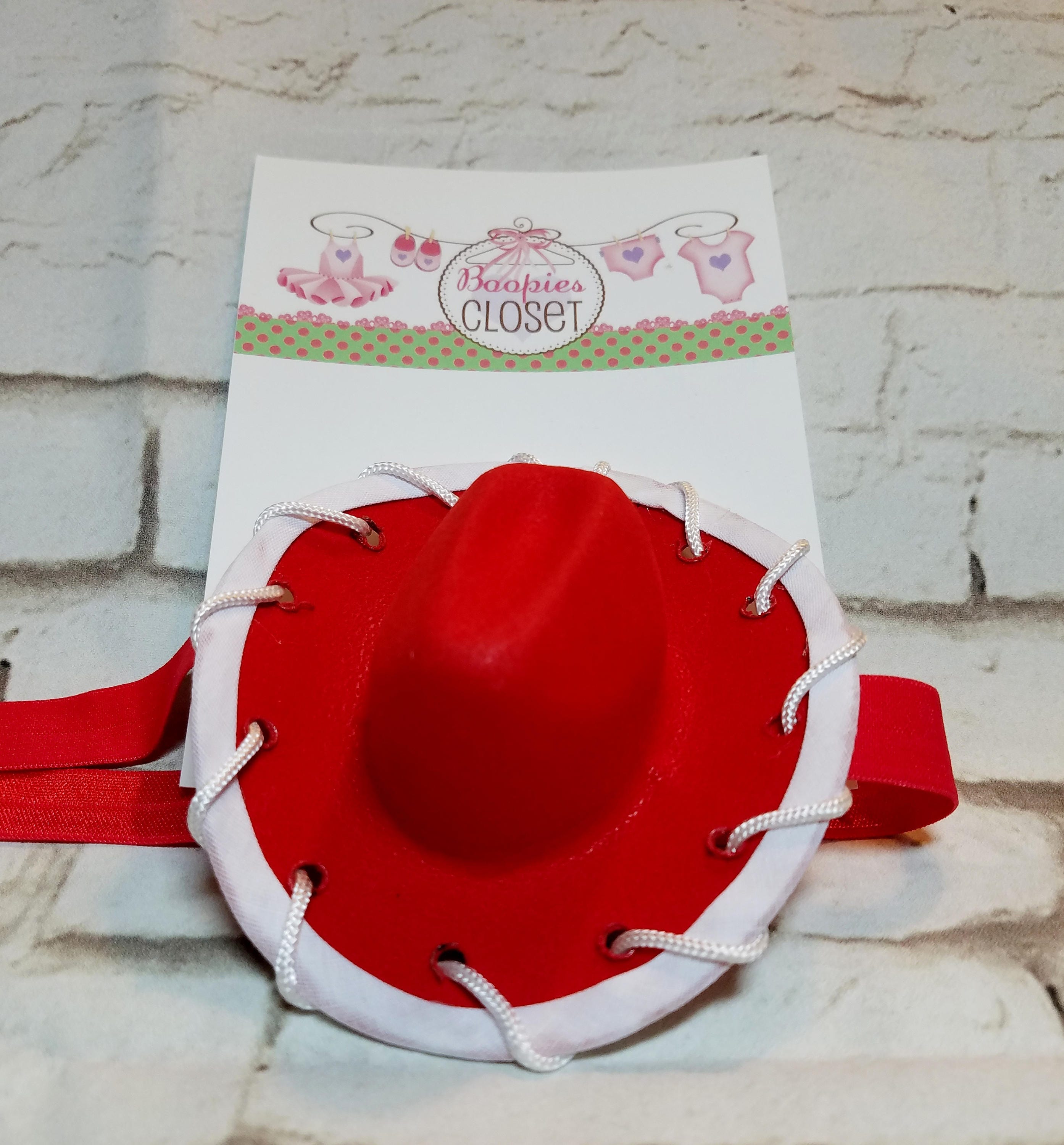 Jess Mini Red Cowgirl Hat for Adults 