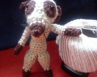 Crochet Meerkat Toy Pattern, Easy Beginners Crocheted Amigurumi Gift Animal Present