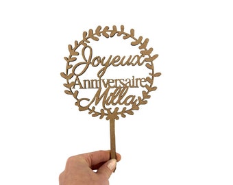 Cake topper anniversaire, topper gâteau, décor gâteau, anniversaire personnalisé, thème anniversaire, cake topper original, pièce montée