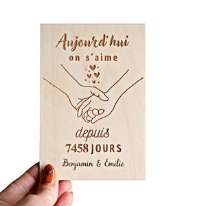 engraved hearts card "Today I love you" love gift, Valentine's Day, couple meeting date, man's gift, wedding anniversary
