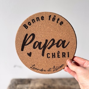 Cork Trivet - Happy Father's Day, Dear DadFather's Day or Grandparents' Day Gift, Mother's/Father's Day Gift