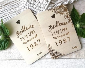 Carte Meilleure Maman ou papa personnalisable, bonne fête maman papa, cadeau personnalisé des carte fête des pères meilleur papa ou maman