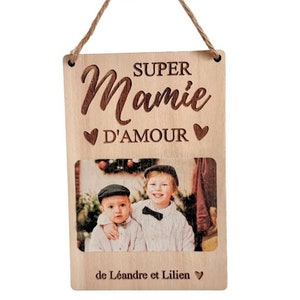 Mini pancarte photo cadeau original noël papy mamie, famille, cadeau fête des grands-mères, bonne fête mamie, cadeau personnalisé mamie papy