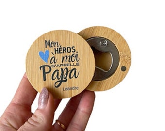 Personalized magnetic bottle opener, original dad and grandpa gift, Father's Day, dad/grandpa gift idea, super dad, personalized dad gift