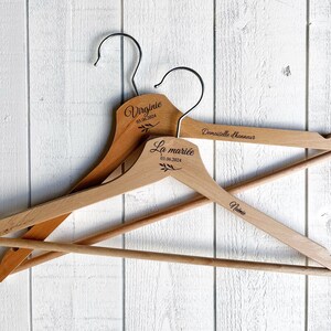 Custom wedding hanger, bride-to-be gift, gift evjf, gift witness, bridesmaid gift, bride to be image 2