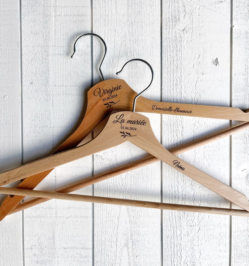 Custom wedding hanger, bride-to-be gift, gift evjf, gift witness, bridesmaid gift, bride to be image 2