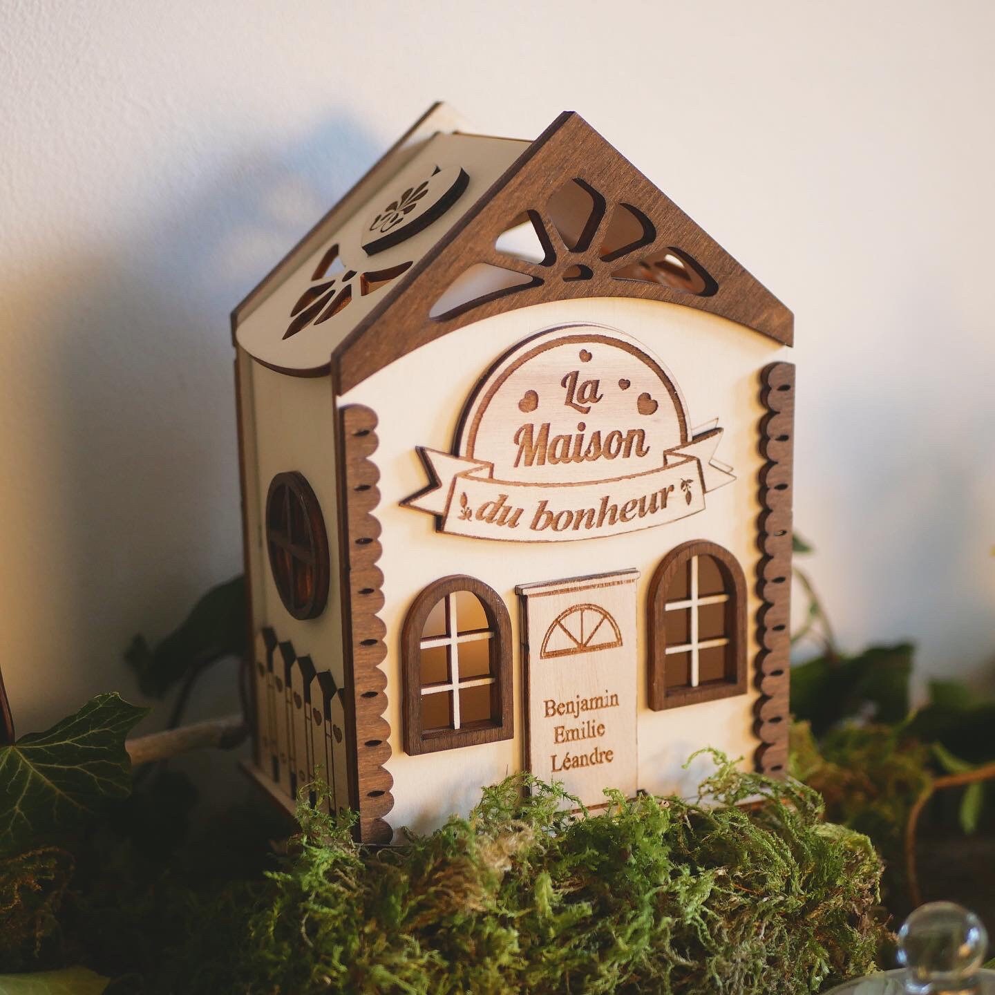 Jolie Boîte Maison Bois Personnalisable