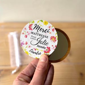 Gepersonaliseerde spiegel, bedankt leraar, oppascadeau, atsem, superleraar, gepersonaliseerd leraarcadeau, eindejaarscadeau-idee, lage prijs