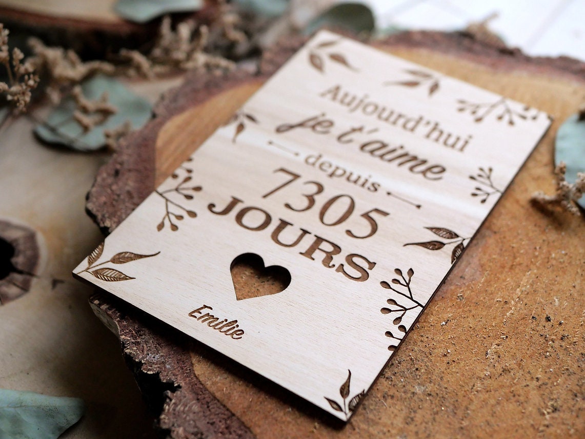 &quot;Today I love you for... days/years&quot; card, personalized Christmas gift for couples, Valentine&#39;s Day gift, dating gift, wedding anniversary