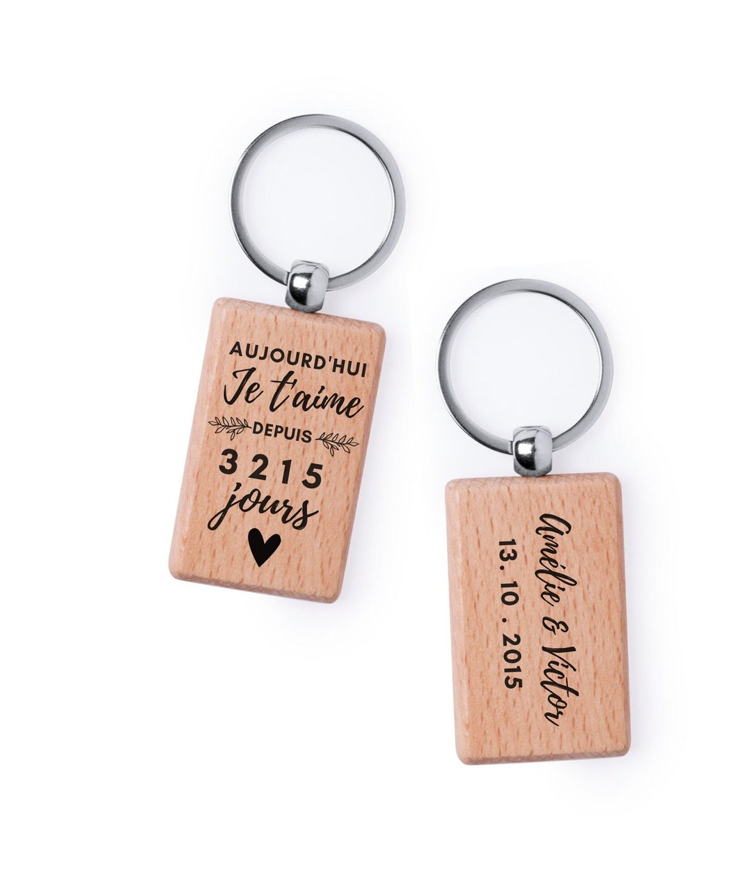 Porte-Clés Message "Je T'aime" En Métal - Cadeau Romantique Fait Main - Neuf Avec Étiquettes - Couleur Rouge