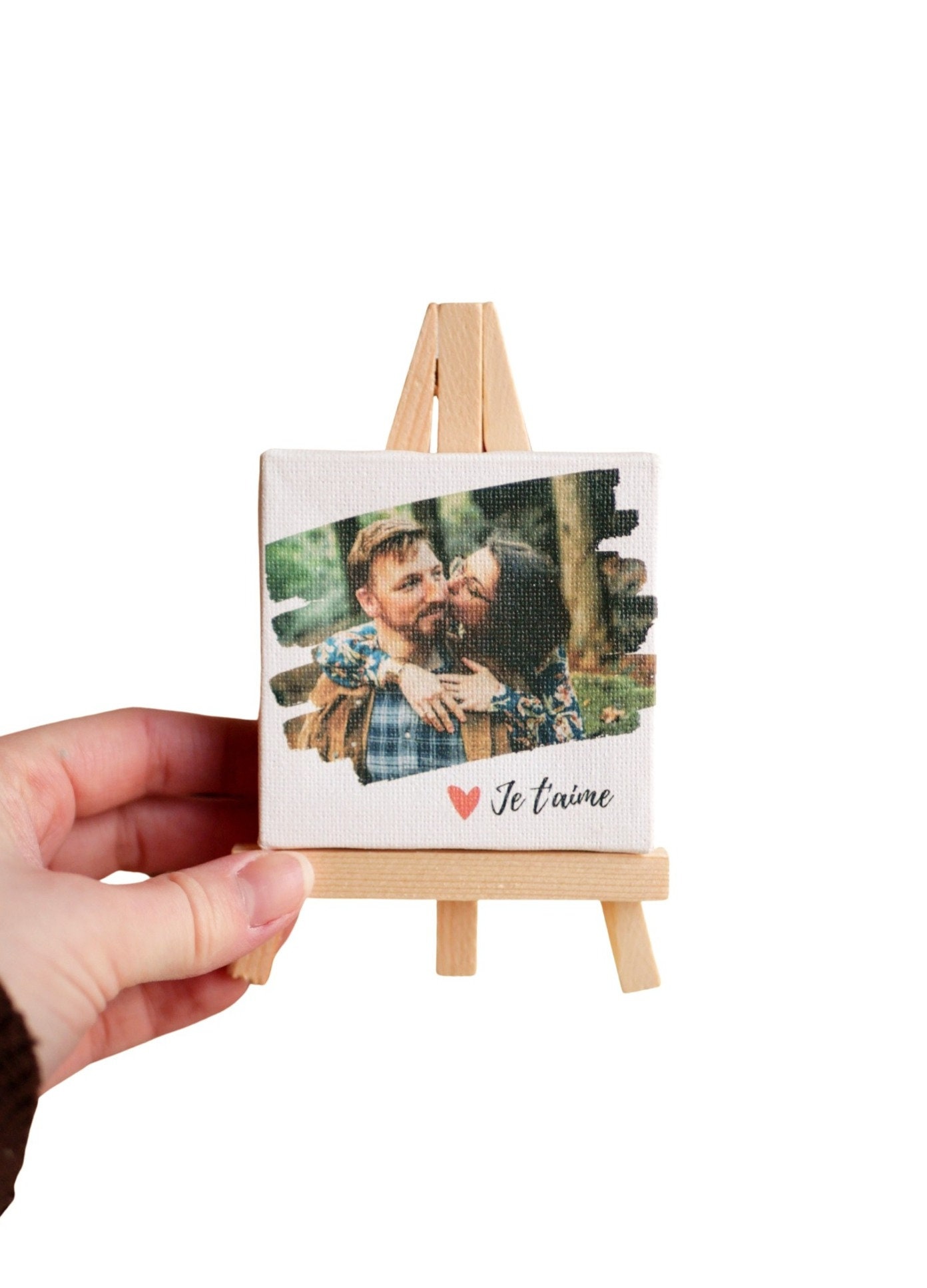 United Hearts, Eternal Love Personalized Mini Canvas with Easel at