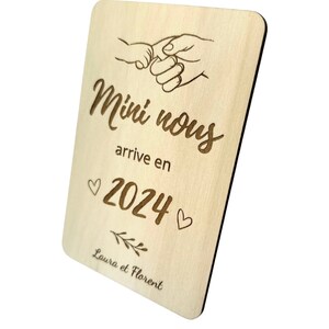 Wooden card for pregnancy, Mini Us/ Hands, baby ad, pregnancy, advertising card, application for sponsor, future mother imagem 10