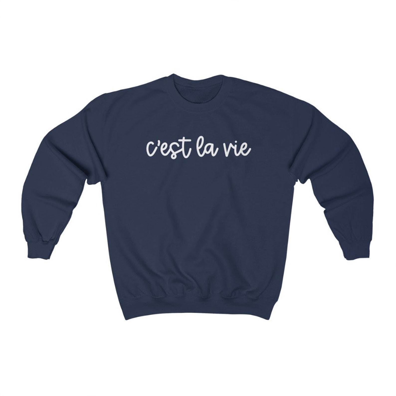 C'est La Vie Sweatshirt Crewneck Sweatshirt French - Etsy UK