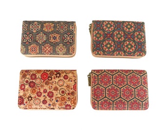 Vegan Wallet Women Small Cork Wallet Women Vegan Womens Wallet Small Purse Mothers Day Gift Patterned Coin Purse Gift for Her