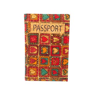Funda para pasaporte - Cartera para pasaporte de corcho vegano - Funda para pasaporte de corcho portugués para hombre y mujer - Regalos de Navidad (BO362)