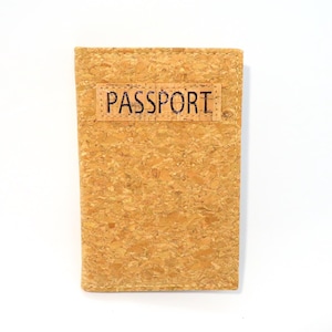 Funda para pasaporte - Cartera para pasaporte de corcho vegano - Funda para pasaporte de corcho portugués para hombre y mujer - Regalos de Navidad (BO361)