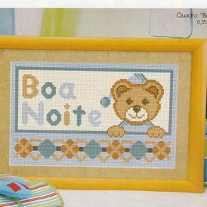 Kit do it yourself -  Good Night Picture - Traditional Portuguese Arraiolos Embroidery Needlework - (A4)
