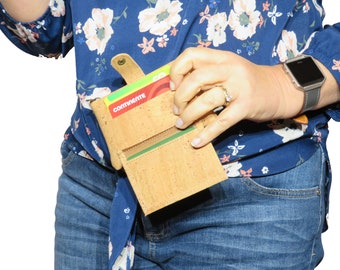 Cartera De Corcho Hecha A Mano Con Cremallera Para Mujer, Cartera Con Cremallera, Vegana Orgánica, Sostenible, Ecológica, Impermeable, Ligera Y Duradera, Producto A Base De Plantas, Varios Colores