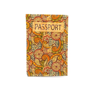 Funda para pasaporte - Cartera para pasaporte de corcho vegano - Funda para pasaporte de corcho portugués para hombre y mujer - Regalos de Navidad (BO359)