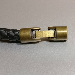 8mm clasp - set of 2 clasps - bronze clasp for round leather or cork (MC64)