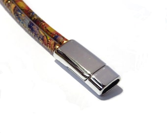 Silver clasps - fit sets of 2 pieces of 3mm cord cork or leather - clasp for leather or cork - 3mm cork (MC85)