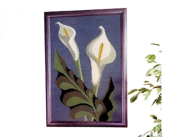 Kit do it yourself -  Exotic flowers - Portuguese Arraiolos - Traditional Portuguese Arraiolos Embroidery Needlework(A32Jarros)