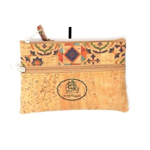 Coin and Cards Cork Wallet - Cork Pouch for Cards and Money - Card Zip ...
