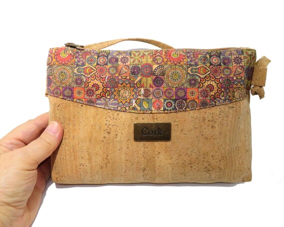 Monedero de corcho Hecho en Portugal Bolso de corcho de alta calidad color natural embrague vegano bolso cruzado bolso de hombro de corcho BO233 Etsy Espana