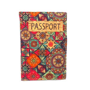 Funda para pasaporte - Cartera para pasaporte de corcho vegano - Funda para pasaporte de corcho portugués para hombre y mujer - Regalos de Navidad (BO358)