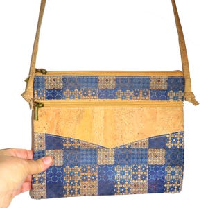 Monedero de corcho fabricado en Portugal - Bolso de corcho de alta calidad color natural - clutch vegano - bolso bandolera - bolso de hombro de corcho (BO346)