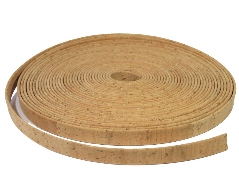 10mm flat cork cord Portuguese cork strip C10MM-2 10mm Portuguese Cork cord Cork cord vegan flat cork