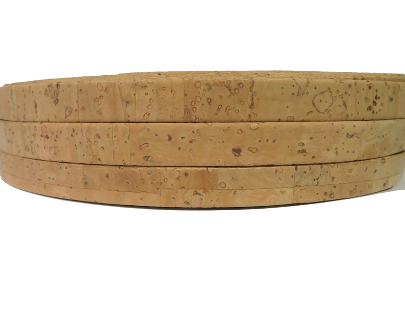 10mm flat cork cord Portuguese cork strip C10MM-2 10mm Portuguese Cork cord Cork cord vegan flat cork